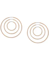 Guess Gold-tone Set of Three Endless Hoops 1 ¼", 2", 2 ¾"