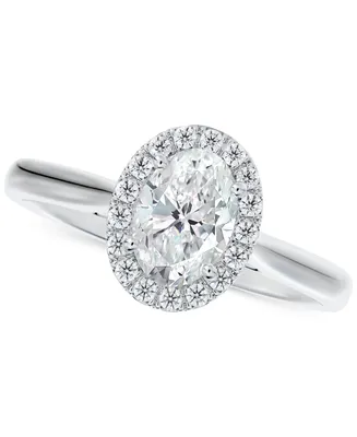 Portfolio by De Beers Forevermark Diamond Oval Halo Engagement Ring (5/8 ct. t.w.) in 14k White Gold