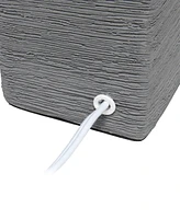 Simple Designs Petite Stone Table Lamp with Shade