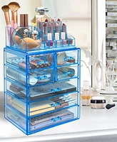 Sorbus Clear Cosmetic Makeup Organizer Case & Display - Spacious Design - Great for Dresser, Bathroom, Vanity & Countertop