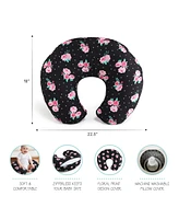 The Peanutshell Nursing Pillow for Breastfeeding, Black Camo