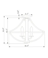 Ricky Indoor Semi-Flush Mount Light with Light Kit