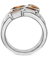 Effy Citrine Multirow Statement Ring (2-1/5 ct. t.w.) in Sterling Silver