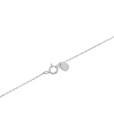 Giani Bernini Cubic Zirconia Leaf Pendant Necklace in Sterling Silver, 16" + 2" extender, Created for Macy's