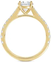 Portfolio by De Beers Forevermark Diamond Round-Cut Solitaire Tapered Pave Engagement Ring (1-1/10 ct. t.w.) in 14k Gold