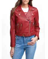 Levi's Plus Faux Leather Belted Motorcycle Jacket