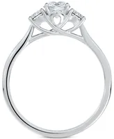Portfolio by De Beers Forevermark Diamond Round-Cut Three Stone Diamond Engagement Ring (1 ct. t.w.) in 14k White Gold