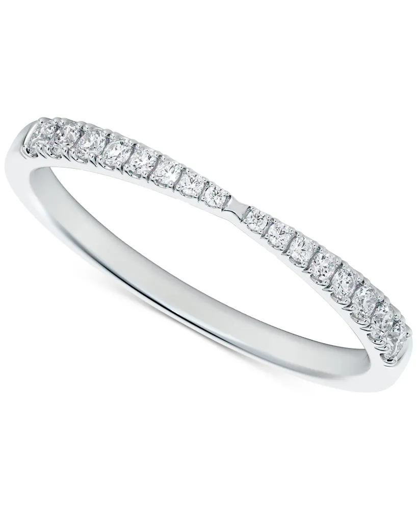 Portfolio by De Beers Forevermark Diamond Pave Pinched Band (1/4 ct. t.w.) in 14k White or Yellow Gold