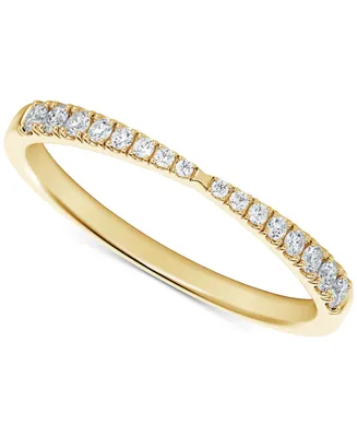 Portfolio by De Beers Forevermark Diamond Pave Pinched Band (1/4 ct. t.w.) in 14k White or Yellow Gold