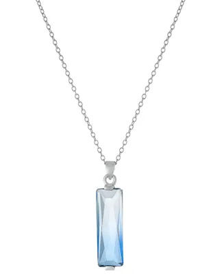 Giani Bernini Ombre Crystal Pendant Necklace in Sterling Silver, 16" + 2" extender, Created for Macy's