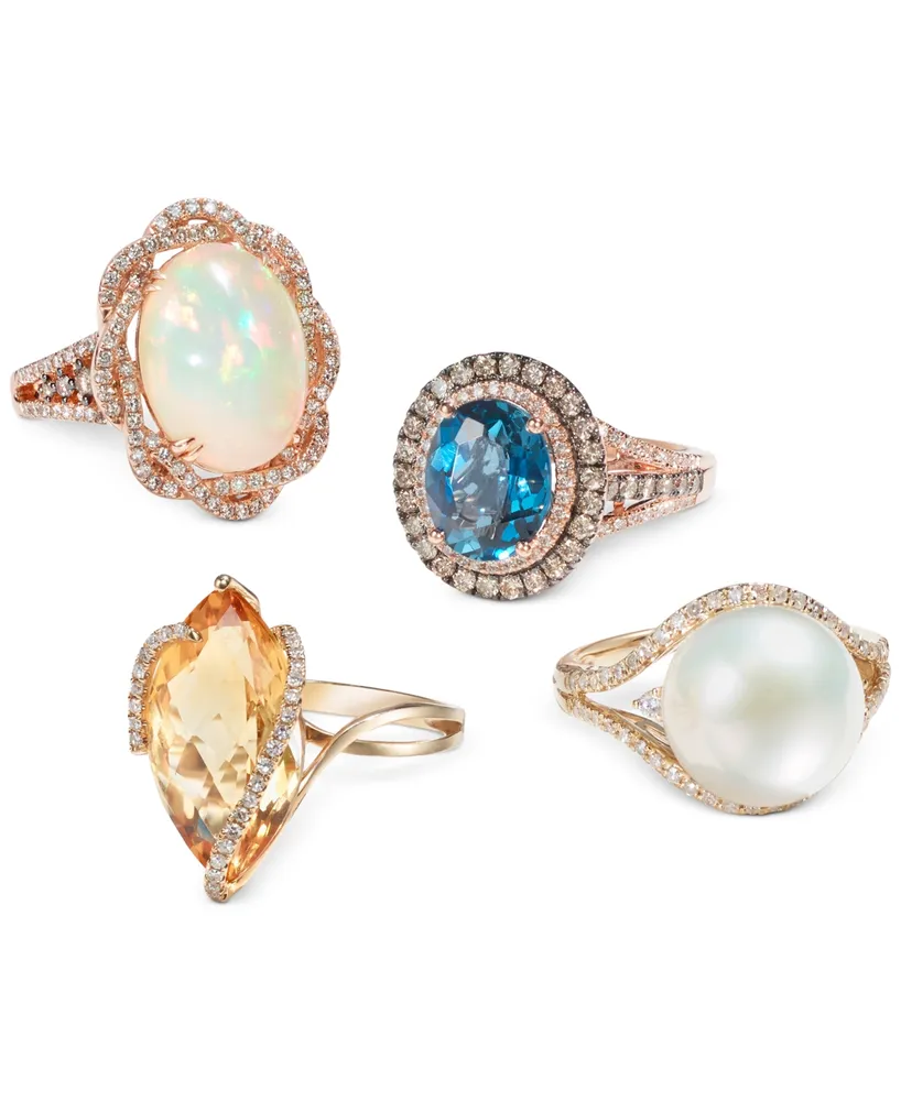 Le Vian Neopolitan Opal (4-1/2 ct. t.w.) & Diamond (1 Statement Ring 14k Rose Gold (Also Available White or Yellow Gold)