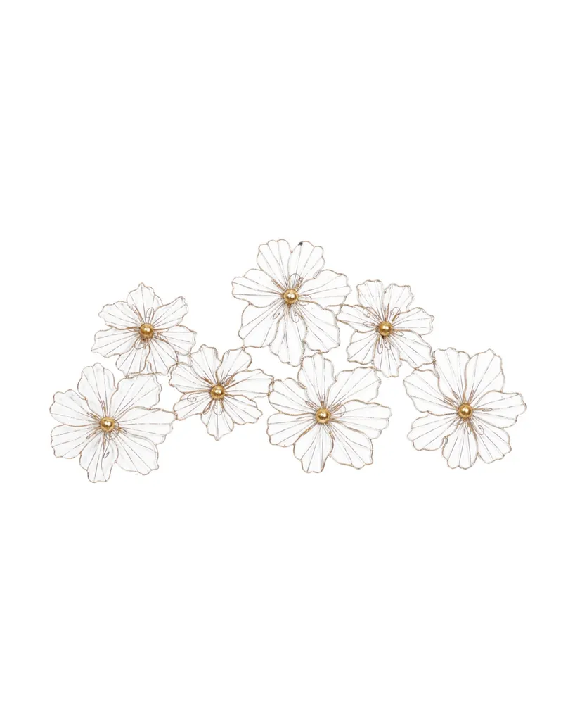 Modern Floral Wall Decor - Gold