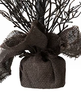 Glitzhome 20" Halloween Lighted Bats Table Top Tree