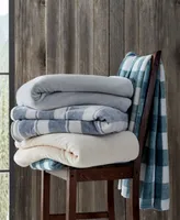 Eddie Bauer Stones Stripe Ultra Soft Plush Blanket