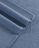 Eddie Bauer Solid 100% Cotton Brushed Flannel -Pc. Sheet Set