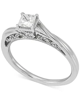 Diamond Princess Engagement Ring (1/2 ct. t.w.) in 14k White Gold