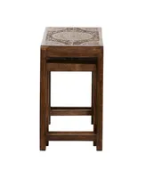 Wood Eclectic Accent Table