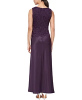 Alex Evenings Lace Jacket & Lace-Top Gown