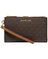 Michael Kors Logo Jet Set Double-Zip Wristlet