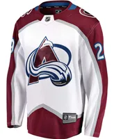 Men's Fanatics Nathan MacKinnon White Colorado Avalanche Away Premier Breakaway Player Jersey