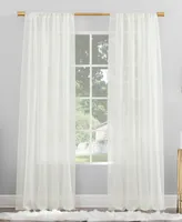 No. 918 Mallory Voile Sheer Rod Pocket Curtain Panel, 63" x 59"