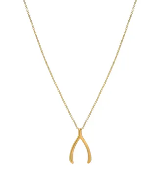 Wishbone 14K Yellow Gold Necklace