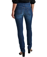 Jag Women's Peri Pull On Mid Rise High Stretch Straight Jeans