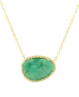 Gemstone and Diamond (1/10 ct. t.w.) 17" Necklace in 14k Yellow Gold