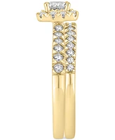 Diamond Princess Halo Bridal Set (1 ct. t.w.) 14k White or Yellow Gold