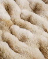 Happycare Textiles Fuzzy Faux Fur Throw, 60" x 50"