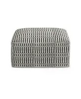 Safford Square Woven Outdoor and Indoor Pouf