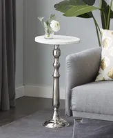 Traditional Accent Table - Silver