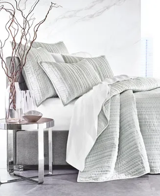 Closeout! Hotel Collection Variegated Stripe Velvet Coverlet, Full/Queen, Created for Macy's