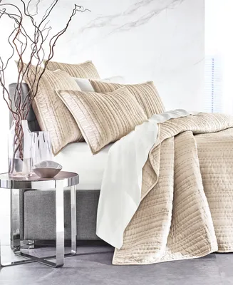Closeout! Hotel Collection Variegated Stripe Velvet Coverlet Set, Full/Queen, Created for Macy's