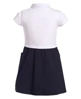Nautica Plus Girls Uniform 2 Tone Interlock Dress