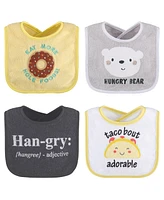 The Peanutshell Cotton Baby Bibs for Girls or Boys, 8 Pack, Green, Blue, Yellow
