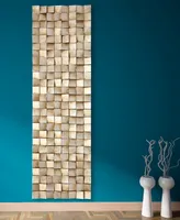 Empire Art Direct 'Textured 2' Metallic Handed Painted Rugged Wooden Blocks Wall Sculpture - 72" x 22"