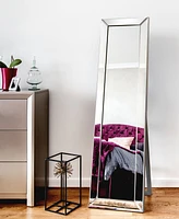 Empire Art Direct Solid Wood Frame Covered with Beveled Clear Mirror - 64" x 18"