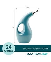 Rachael Ray Ceramic Evoo Oil and Vinegar Dispensing Bottle, 24-Ounce