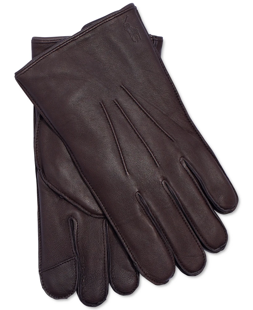 Polo Ralph Lauren Men's Water-Repellent Leather Gloves