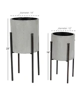 Metal Modern Planter, Set of 2