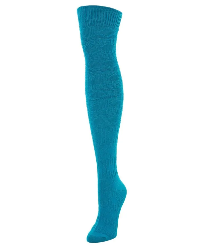 MeMoi Women's Crochet Multi Over The Knee Socks