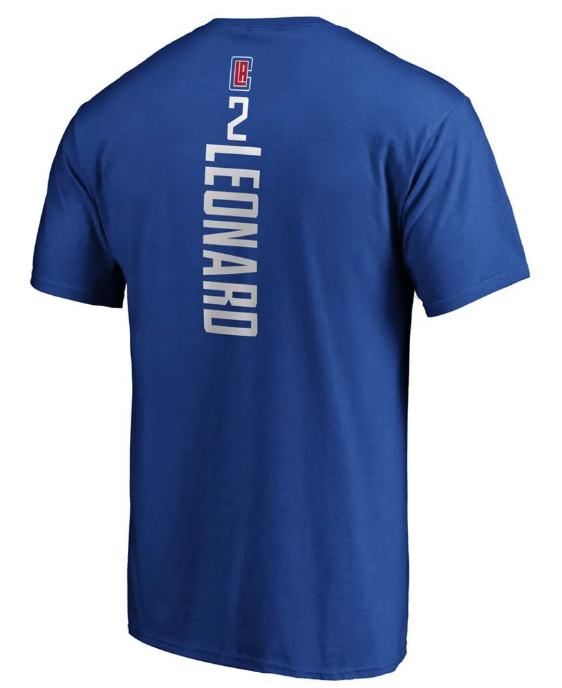 Men's Kawhi Leonard Blue La Clippers Playmaker Name and Number T-shirt