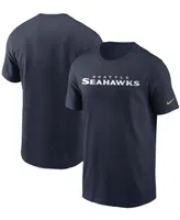 Men's College Navy Seattle Seahawks Team Wordmark T-shirt