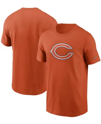 Men's Orange Chicago Bears Primary Logo T-shirt