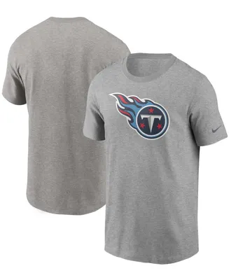 Men's Nike Heathered Gray Tennessee Titans Primary Logo T-shirt