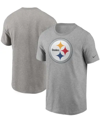 Men's Nike Heathered Gray Pittsburgh Steelers Primary Logo T-shirt