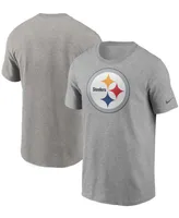 Men's Nike Heathered Gray Pittsburgh Steelers Primary Logo T-shirt