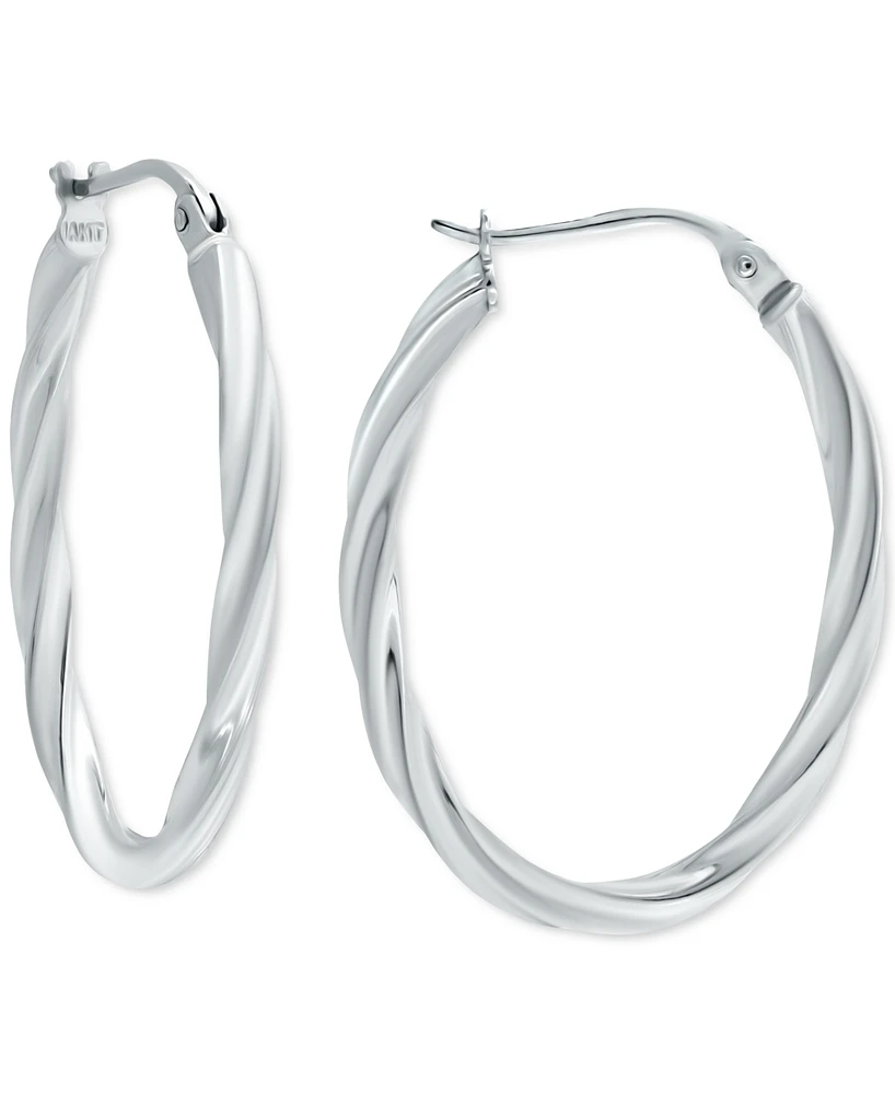 Giani Bernini Oval Twist Small Hoop Earrings, Created for Macy's