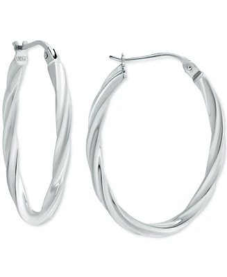 Giani Bernini Oval Twist Small Hoop Earrings, Created for Macy's